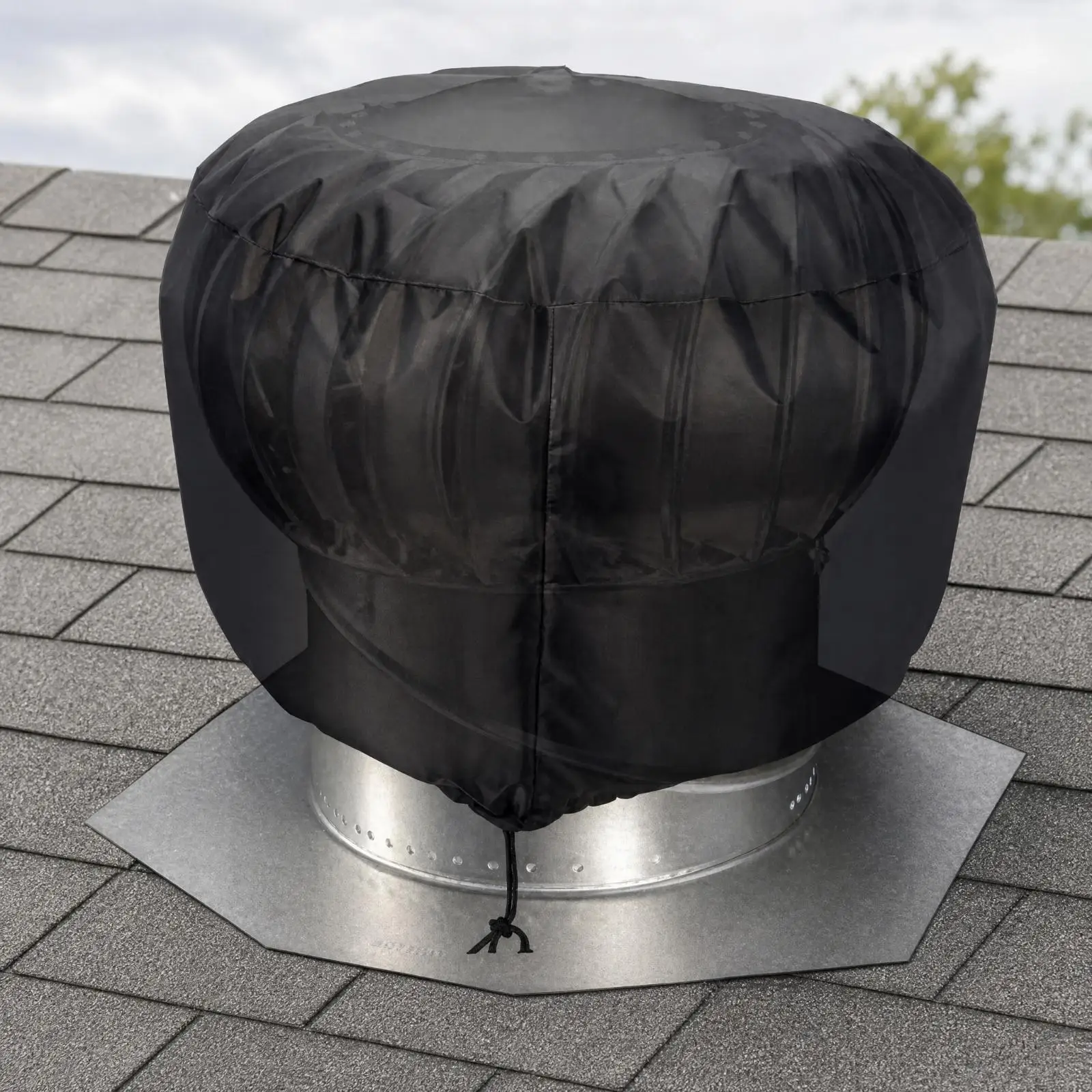 Outdoor Roof Ventilator Cover for Rain Snow Sun 420D Oxford Silver Coated Fabric with Drawstring Closure for Vent Base Fit