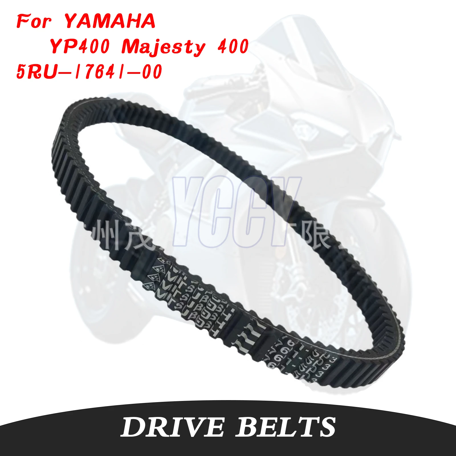 Courroie de Transmission d'entraînement et d'embrayage en Fiber d'aramide, accessoires de moto pour YAMAHA YP400 majesté 400 YP 5RU17641-00