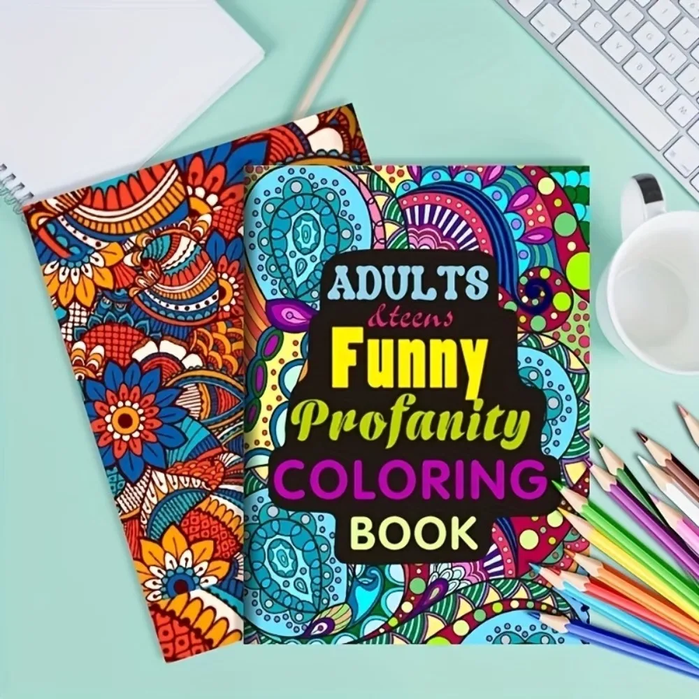 Funny Profanity Adult Coloring Book Swear Word Art for Stress Relief Relaxation Humor Creative Gift