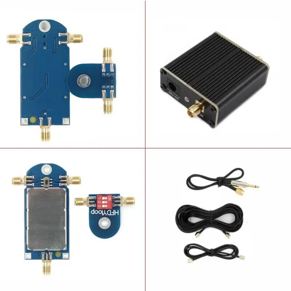 액티브 소형 마그네틱 루프 안테나, 광대역 50K-500MHz, 휴대용 마그네틱 루프 안테나, HF 단파 AM FM VHF UHF SDR