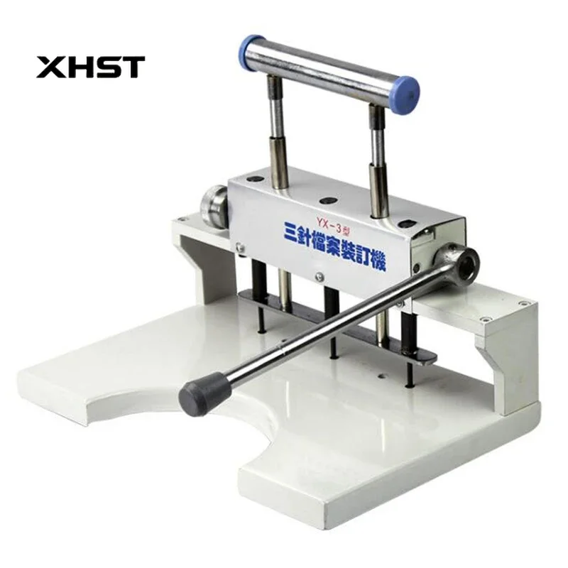 YX-3 Three Hole Manual File Voucher Binding Machine 30mm Heavy Duty Manual Hole Puncher for Contract Document Punching Tools