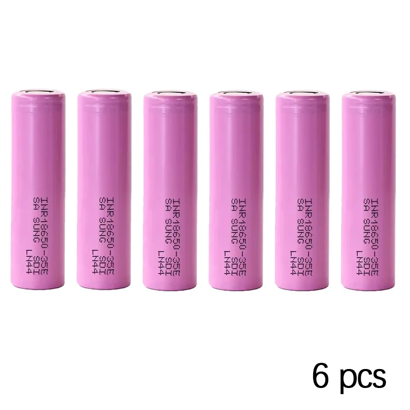 Neue Original 18650 Lithium-Ionen-Batterie 3500mAh 25A Entladung INR18650 35E 3,7V Taschenlampen-Akku Elektronische Zigaretten-Batterie