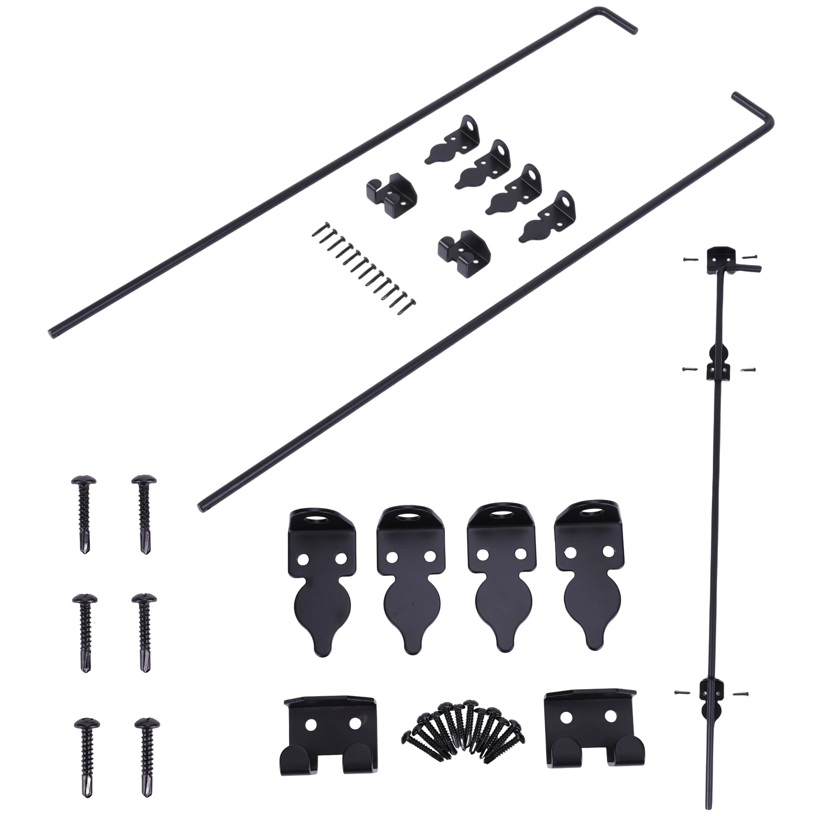 2PCS 24/36 Inch Gate Land Latch Heavy Duty Metal Gates Doors Stopper for Fixing Door To The Ground
