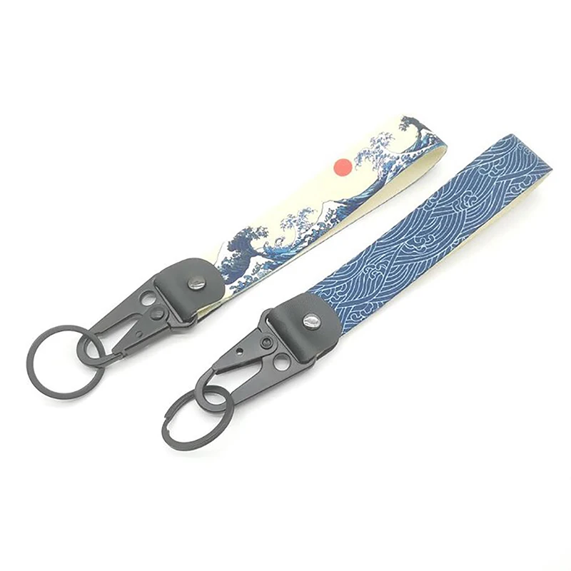 Nylon Transferência Térmica Keychain para carro japonês, Chaveiro Strap Lanyard, Modificado Auto Pingente, Corda Chave