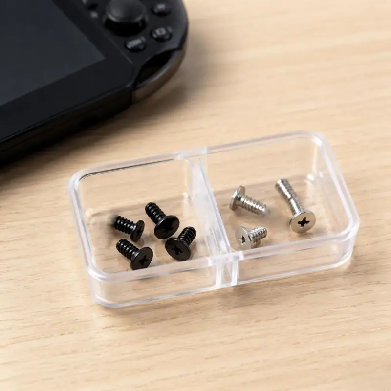 CORA Handheld Gaming System Repair Screws, 40-Piece Black and Silver Metal Fastener Assortment for Replacing Missing or Worn