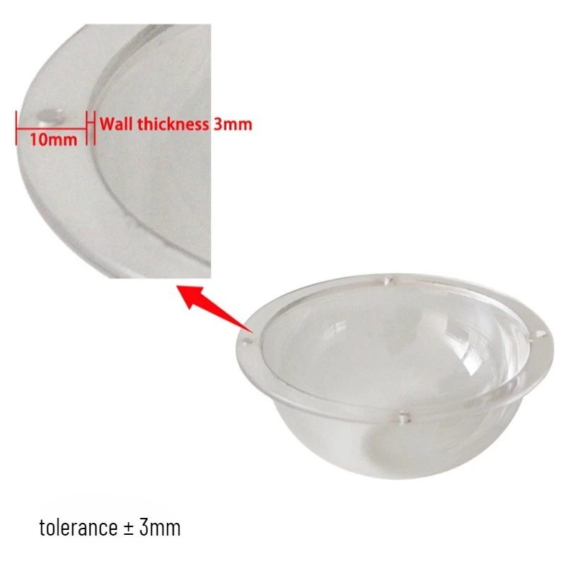 Klare Kuppelabdeckung aus Acryl für Halbkugel-Überwachungskameras im Innen- und Außenbereich, HD-transparentes Sicherheits-Dome-Kameragehäuse, klare Farbe – Detail 2