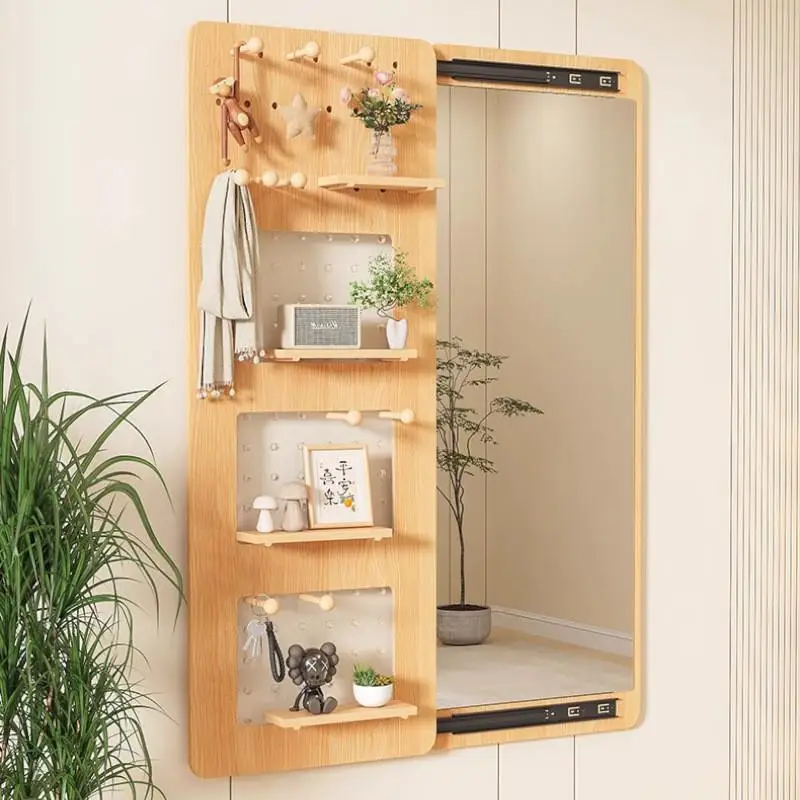 

Стеллаж для хранения пластинок с входным отверстием, зеркало из массива дерева, невидимое зеркало в полный рост, двухтактное закрытие, скрытое, все тело, м