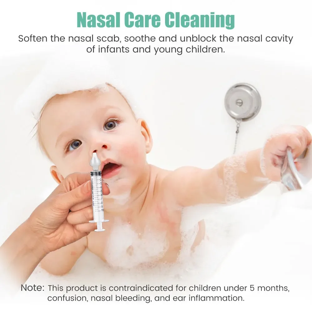 2PCS Baby Nose Cleaner Rhinitis Nasal Washer Needle Tube Baby Nasal Aspirator Cleaner Syringe Baby Nose Washing for Children