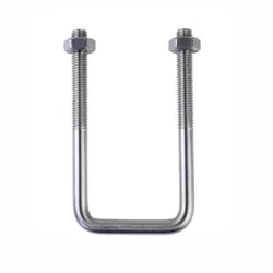 M6M8M10 Square Clamp 304 Stainless Steel U-Shaped Screw Right Angle U-Shaped Square Clamp Pipe Clamp Fixing Clamp Bolt