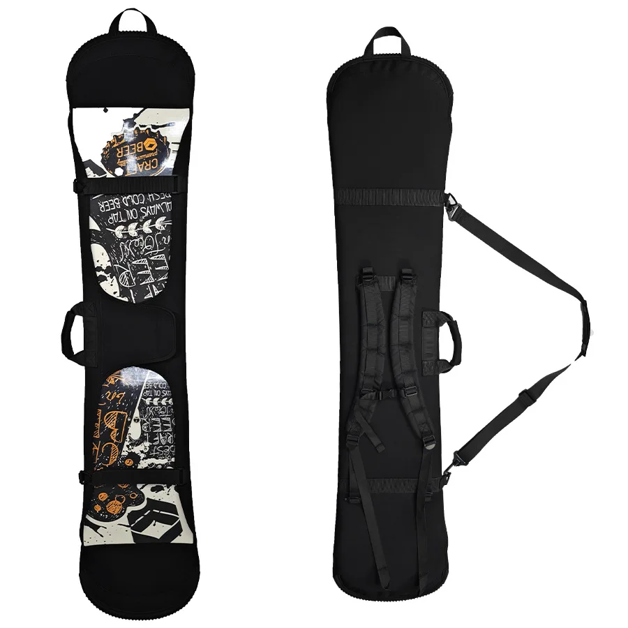 Ski Snowboard Bag Scratch-Resistant Backpack Monoboard Plate Protective Case Skiing Snowboarding Snowboards Skis Carry Bag