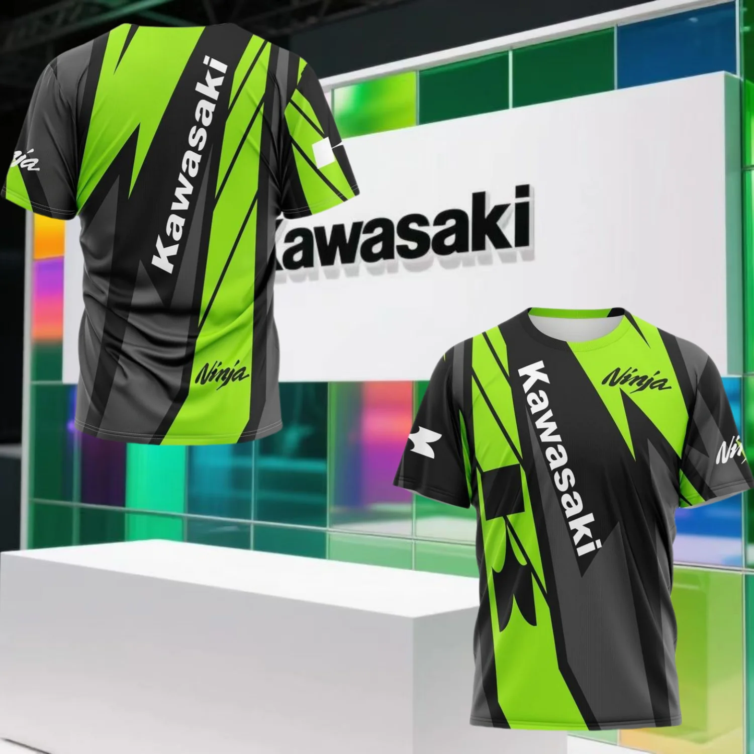 

Kawasaki Summer Outdoor Sports Popular Quick Drying Breathable Motorcycle T-shirt Thin Motorcycle Sports Comfortable T-shirt