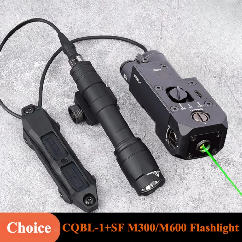 

Tactical SF M600C M300A Hunting LED Flashlight CQBL-1 Red Green B Dot Indicator Hunting Airsoft Scout Light Fit 20mm Rail