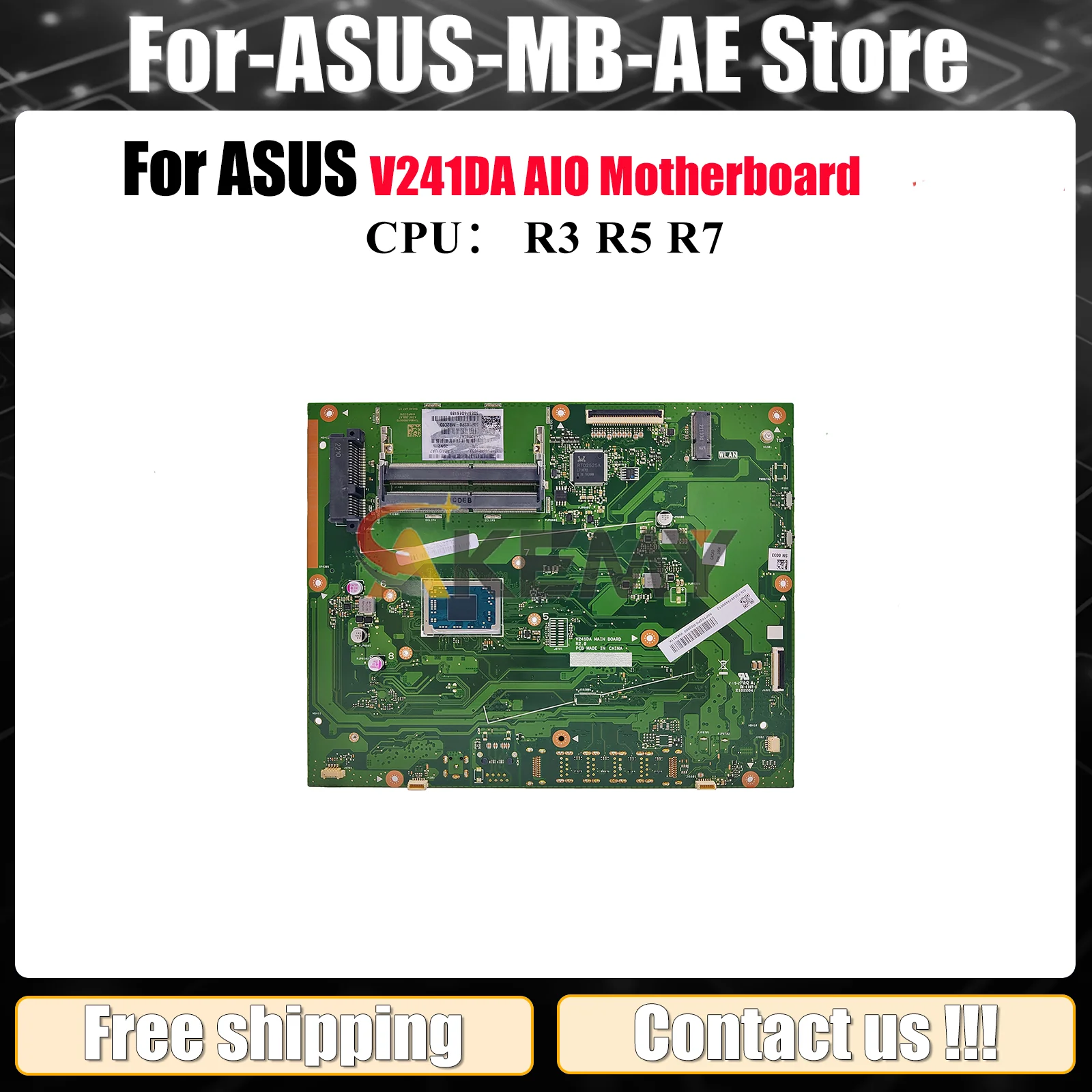 

V241DA Motherboard For ASUS Vivo AiO V241DA V241D Mainboard With R3 R5 R7 CPU 100% tests OK fast shipping High quality