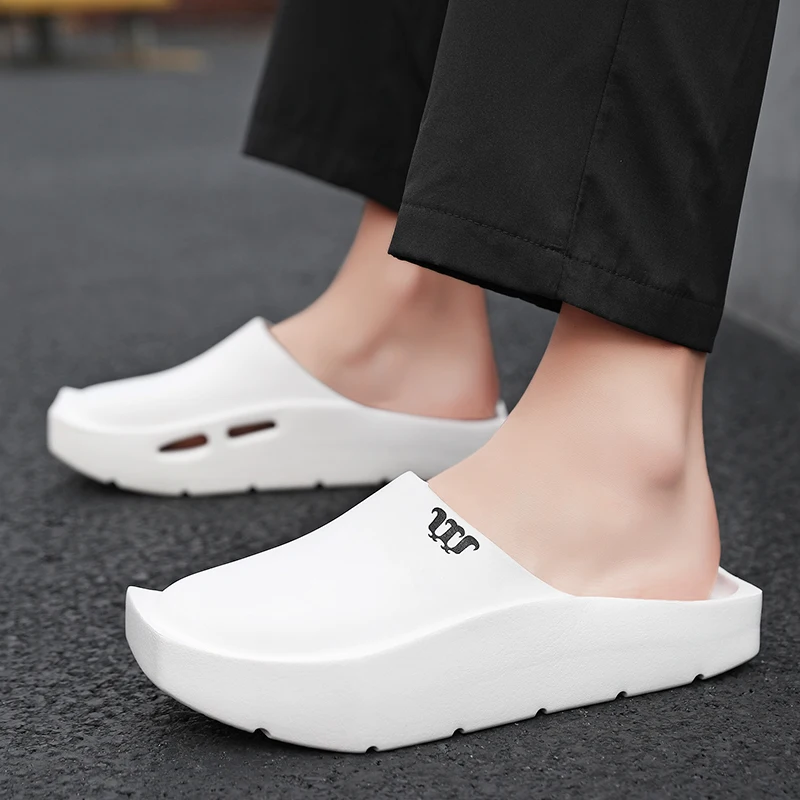 Summer Men Slippers Thick Platform Flip Flops Men Bathroom Slides Non Slip Trend Designer Shoes Sandals for Men