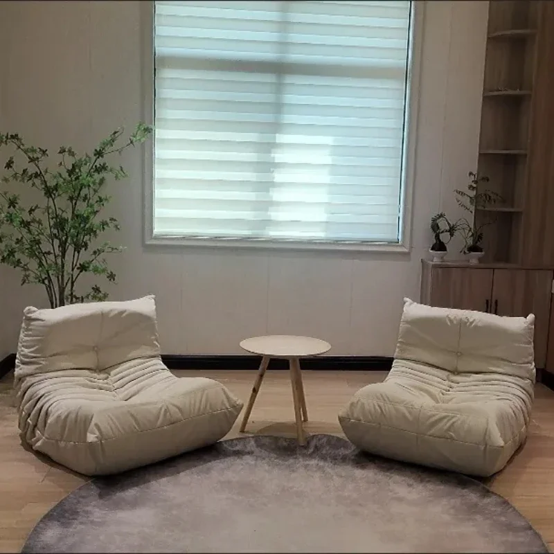 Nordic Caterpillar Lazy Sofas Reclining Sleeping Living Room Furniture Bedroom Balcony Tatami Single Sofa Ins Wind Sofa Couch