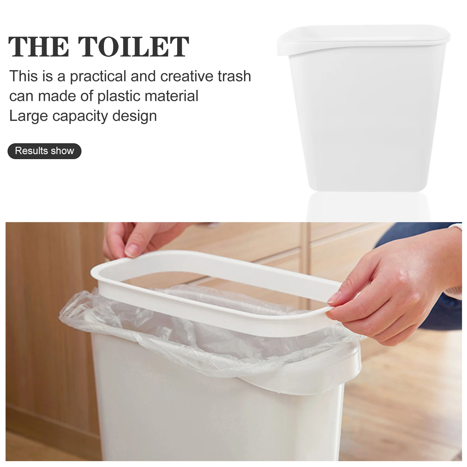 

Slim Kitchen Gap Trash Can Lidless Pressing Ring Design Narrow Space Garbage Container for Bathroom Office Bedroom Use