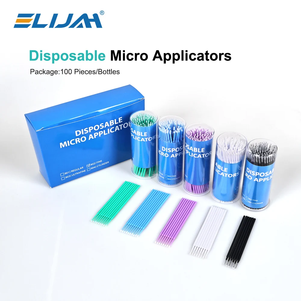 100 قطعة/زجاجة فرشاة الأسنان الصغيرة Denspay الأسنان المتاح مايكرو فرش تطبيقها فرشاة الأسنان مواد طبيب الأسنان عن طريق الفم دروبشيب