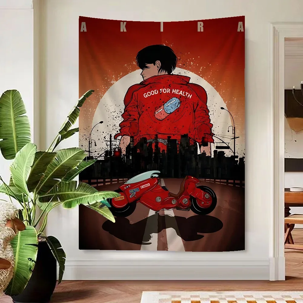 أنيمي أكيرا الكرتون نسيج ، نسيج الجدار البوهيمي ، ماندالا ديكور المنزل #3