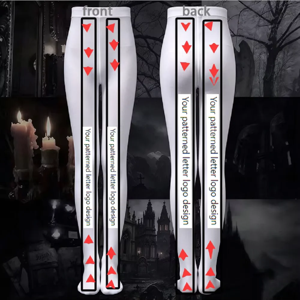 Custom Print Women Tights Personalized Pattern Photo Logo Customized Pantyhose Halloween Cosplay Full Length Hosiery