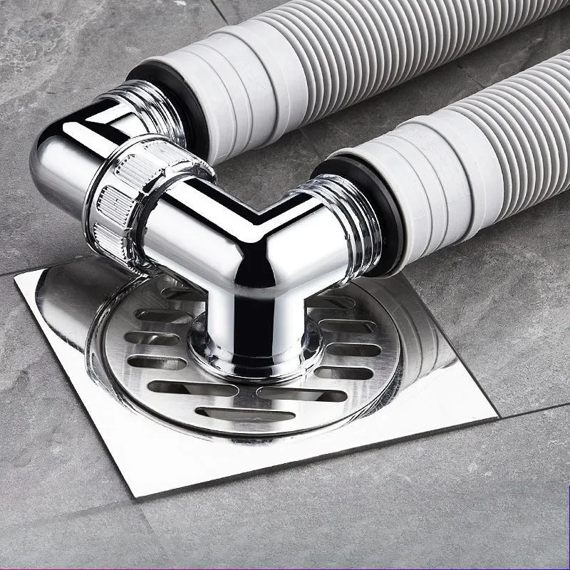 Durable Plastic 2 In 1 Three Way Washing Machine Drain Cover Connector Odor Proof Overflow Proof Universal Drain Adapter