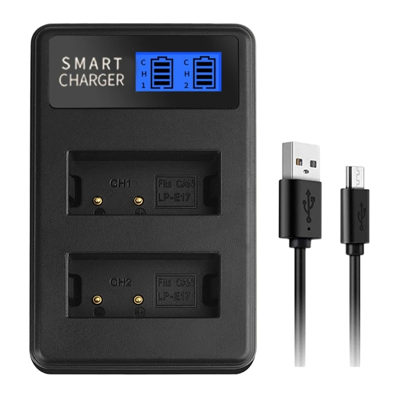 LP-E17 Dual Channel LCD USB สำหรับ 750D 760D กล้อง Dropship