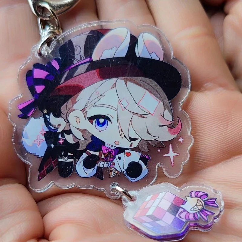 Game Impact Keychain Figure Kaveh Kaedehara Kazuha Tartaglia Key Chain Scaramouche Pendant Chaveio Badge Cartoon Gift For Girls