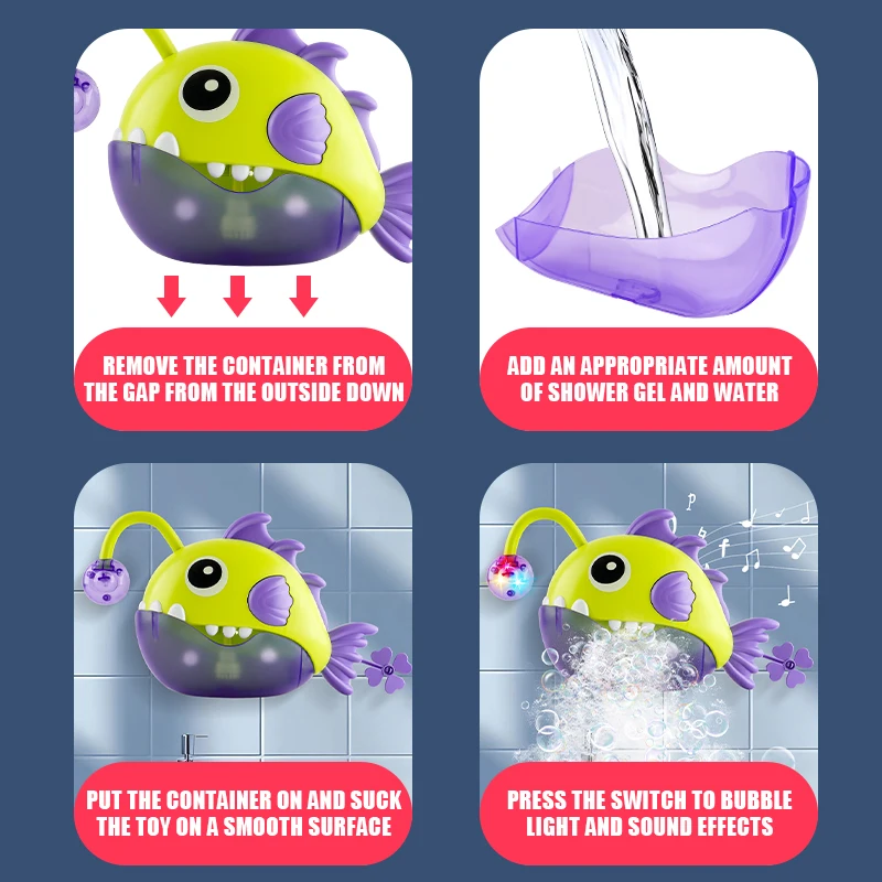 Babybadje Rustgevend speelgoed, badkamer bubbelmachine, aquariumwaterspel voor kinderen, elektrische bellenblazer voor vroeg onderwijs