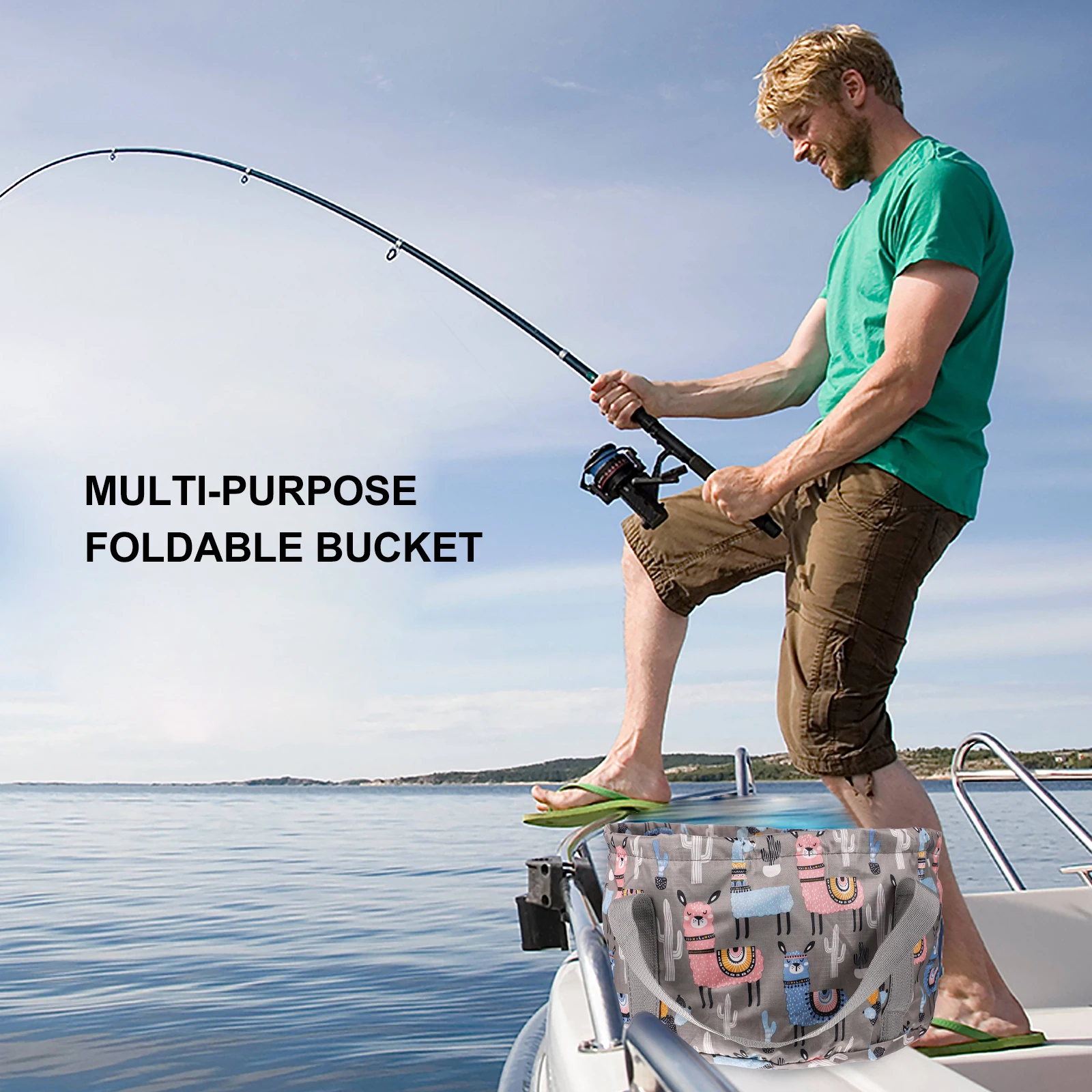 

Portable Folding Water Basin Outdoor Multipurpose Collapsible Foot Soak Tub Travel Bucket