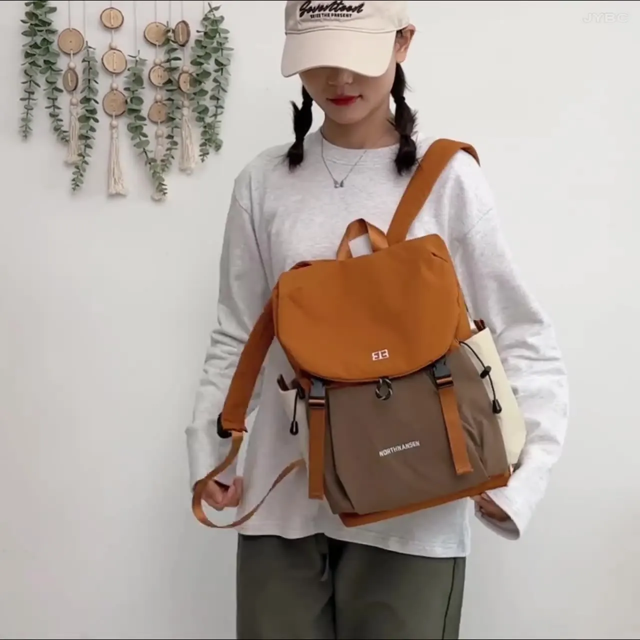 Vento Marea Women Backpack 2025 School Bag For Girl LightWeight Travel Back Pack Preppy Style Shoulder Bag Oxford Rucksack Purse