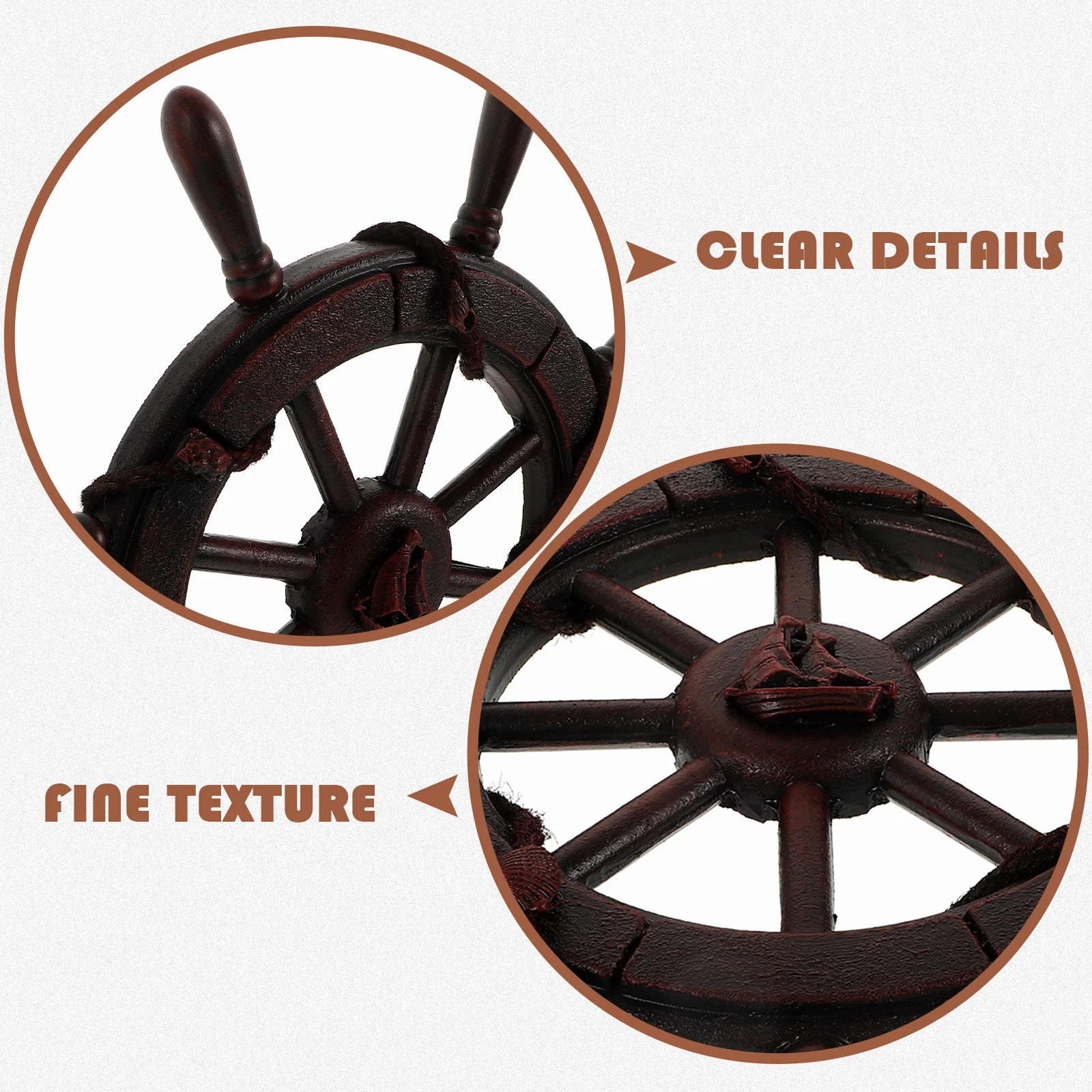 

Nautical Ship Rudder Wall Decor Light Hanging Mediterranean Style Beach Home Coastal Wall Art for Living Room Bar Coffee