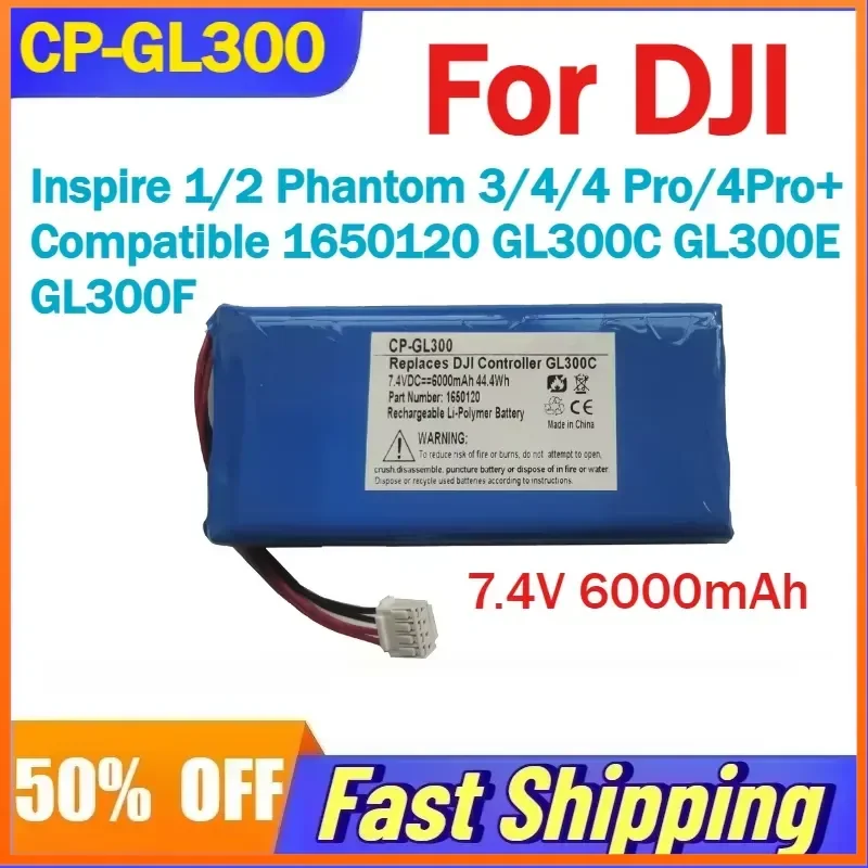 CP-GL300 6000mAh Battery for DJI Inspire 1/2 Phantom 3/4/4 Pro/4Pro+ Remote Control Compatible 1650120 GL300C GL300E GL300F