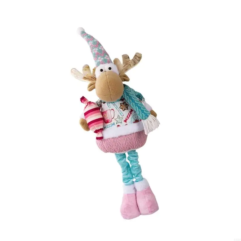 Celebratory Fabric Flexible Christmas Figure For Window Threshold Party Decoration A2BB