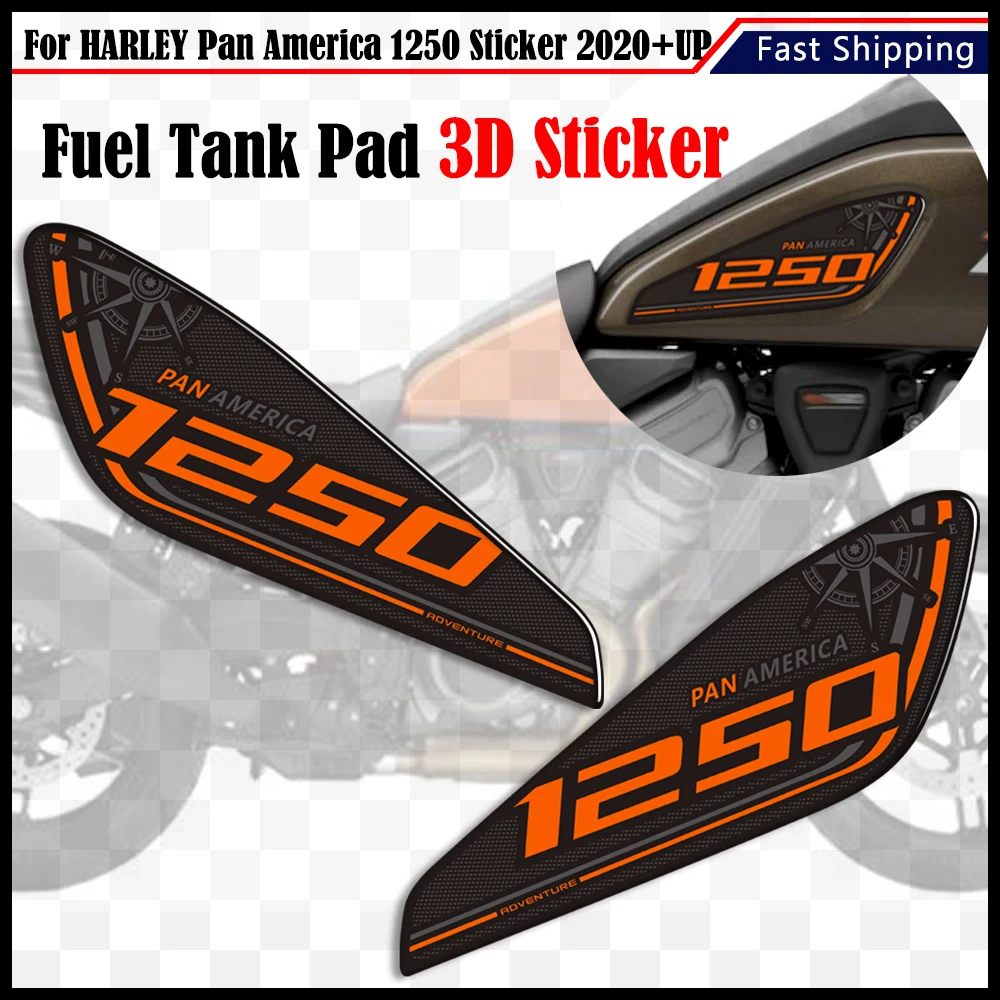 For HARLEY Pan America 1250 Emblem Logo Gas Kit Tank Pad Protector 3D Stickers Fairing Motorcycle Knee Decal Fender 2020-2022