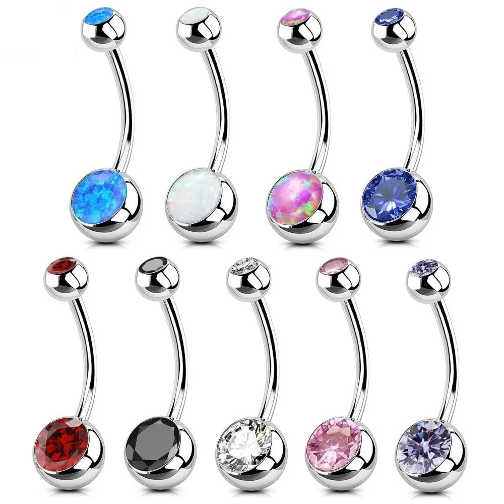 Anillos de ombligo de Material de titanio de alta calidad, diseño colgante curvo, joyería para Piercing del vientre, joyería para el cuerpo, Piercing para el cuerpo