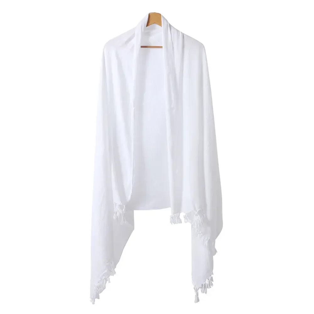 2PCS Islamic Men Prayer Ihram Pilgrimage Towel Muslim Arab Mecca Hajj Clothes Ramadan Boys Worship Costumes Shawl Jubba Thobe