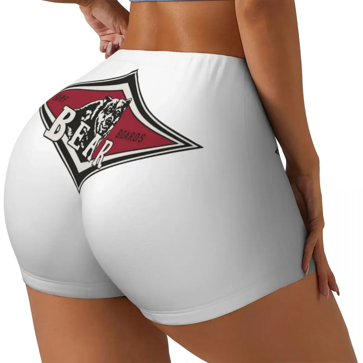 Custom Vintage Surfing Bear Big Wednesday Cult Surfboard Surf Logo Women Gym Workout Running Shorts Athletic Biker Yoga Shorts