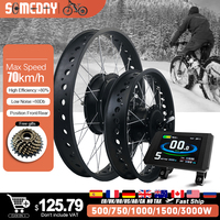 SOMEDAY Fat Tire Electric Bike Kit 1000W 1500W 3000W Rear Wheel Hub Motor 20 26 Inch 170mm 190mm For Snow Ebike Conversion Kit