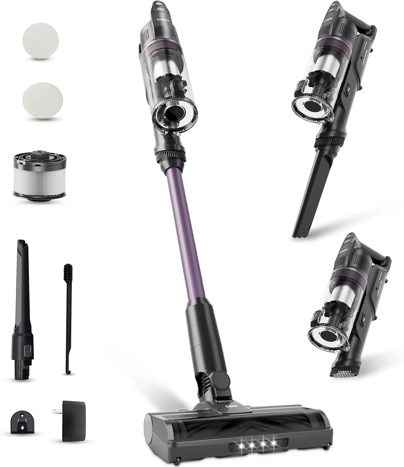 Cordless Stick Vacuum Cleaner, 45Min Runtime, Strong Suction, Lightweight for Hardwood Floors Carpets Pet Hair