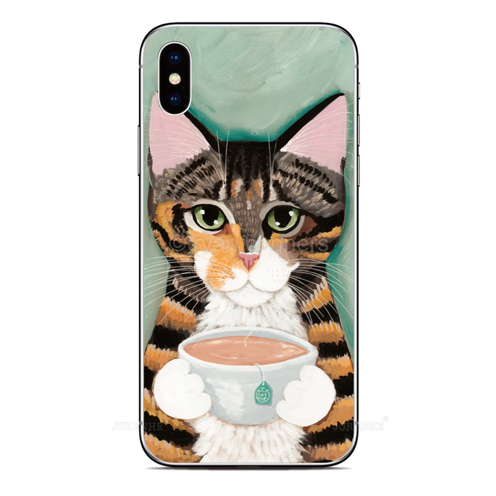 Coffee Cat Phone Case For  Cubot P80 P60 P50 P30 X30 X50 C20 C30 J8 J9 J10 Max 3 Note 9 20 J3 J7 Pro R11 R15 Power Cover