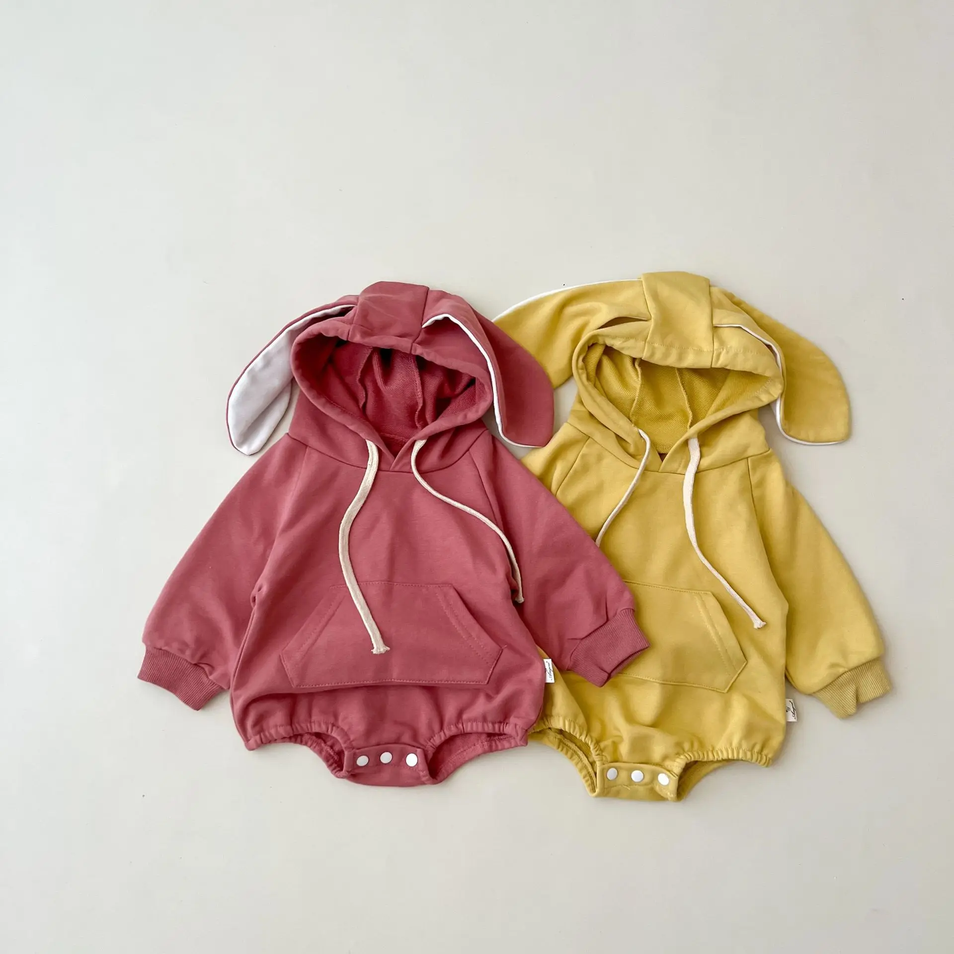 

Cute Autumn Newborn Baby Romper Toddler Infant Rabbit Ear Hooded Long Sleeve Bodysuits Baby Spring Clothing 0-3Y