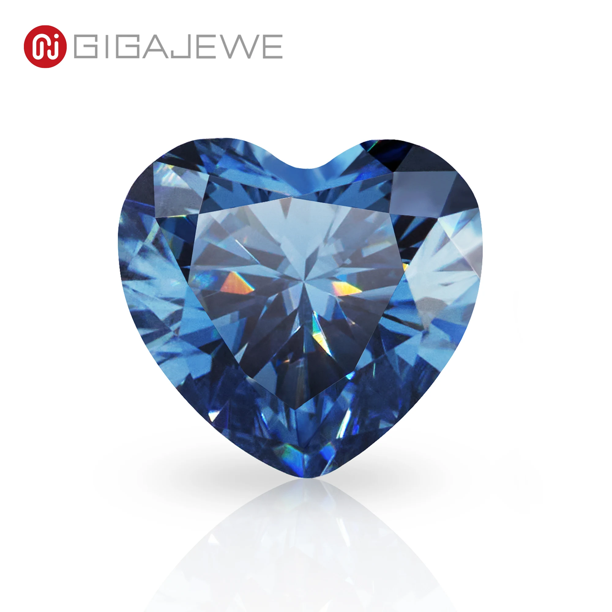 

GIGAJEWE Customized Heart Cut Blue Color VVS1 Natural Growth Moissanite Loose Diamond Test Passed Gemstone For Jewelry Making