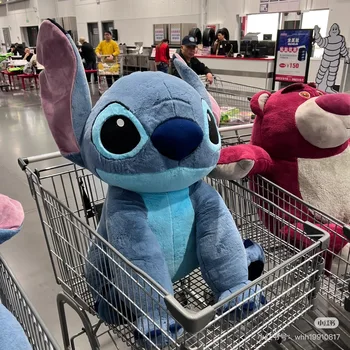 Miniso גודל ענק disney lilo & stitch plush בובות ממולאות קריקטורה חיה בשכבת שינה חומרים צעצועים ילדים מתנות xmas מתנות