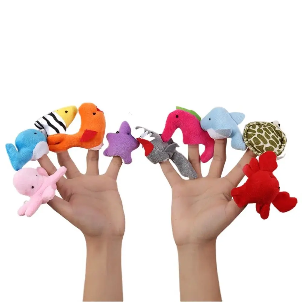 

Educational Toy Mini Animal Hand Puppet Safety Sea Animals Doll Finger Puppet Toy Set Rabbit Sensory Toys