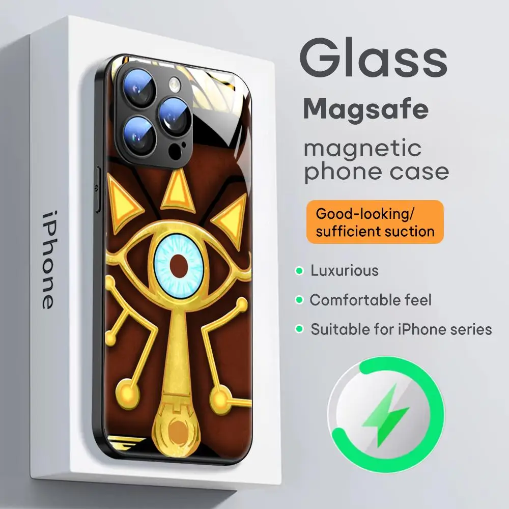 Game L-Legends Player Zeldas Phone Case For iPhone 15 14 13 12 11 X XR XS XSMAX 8 7 Plus Mini Pro Max Glass Magnetic Phone Case