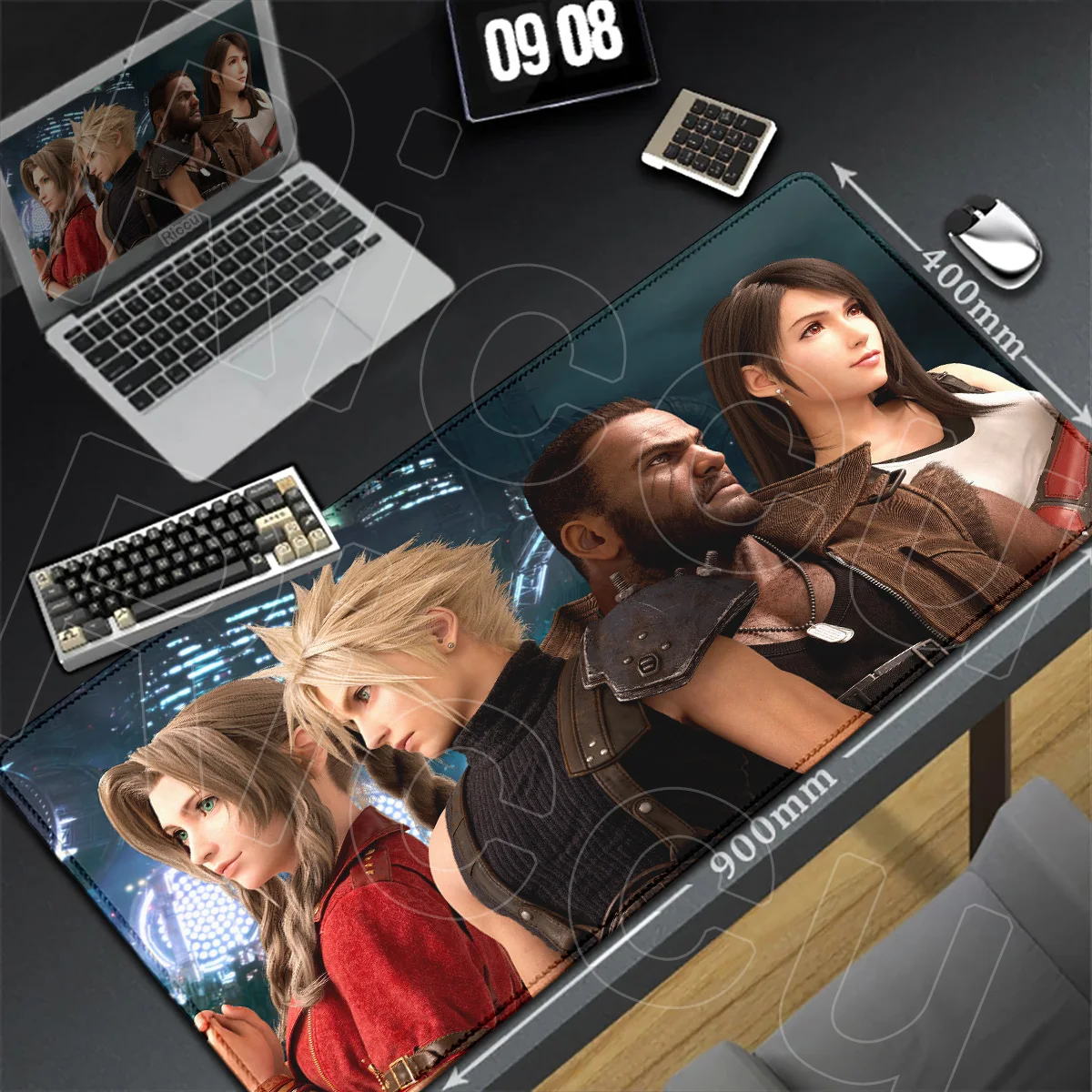 E-sport Gamer Extended Desk Decoration Mats Hot Game Final Fantasy 7 Cloud Strife Mouse Pad Large HD Printing Office Cabinet Rug