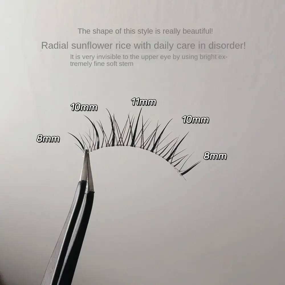 Faux cils de type une pièce pour femmes et filles, simulation naturelle, outils de maquillage pour les yeux, cils de tournesol thaïlandais