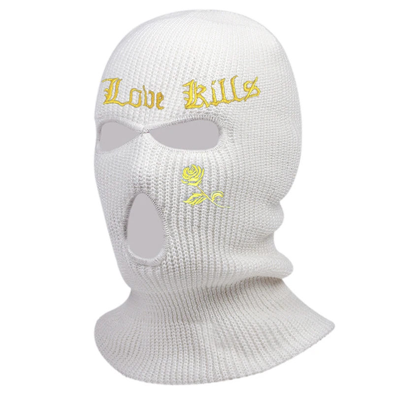 1PC 3-Hole Knitted Ski Mask Balaclava Hat Soft and Warm Knitted Fabric, Suitable for Outdoor Winter Sports