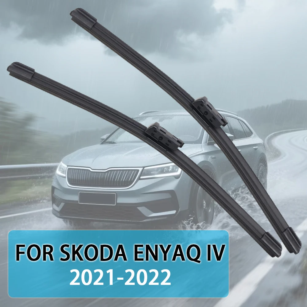 

For Skoda Enyaq iV 2021-2022 26''+18'' Car Wiper Blade Front Wipers Fit Push Button Arm Windscreen Auto Wiper Blades