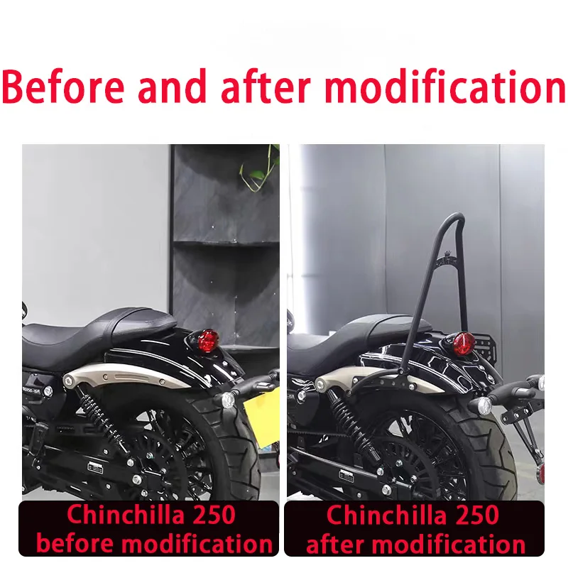 Retro-style rear hoop and backrest for Benda Rock 250 Chinchilla 250 and Darkflag 500