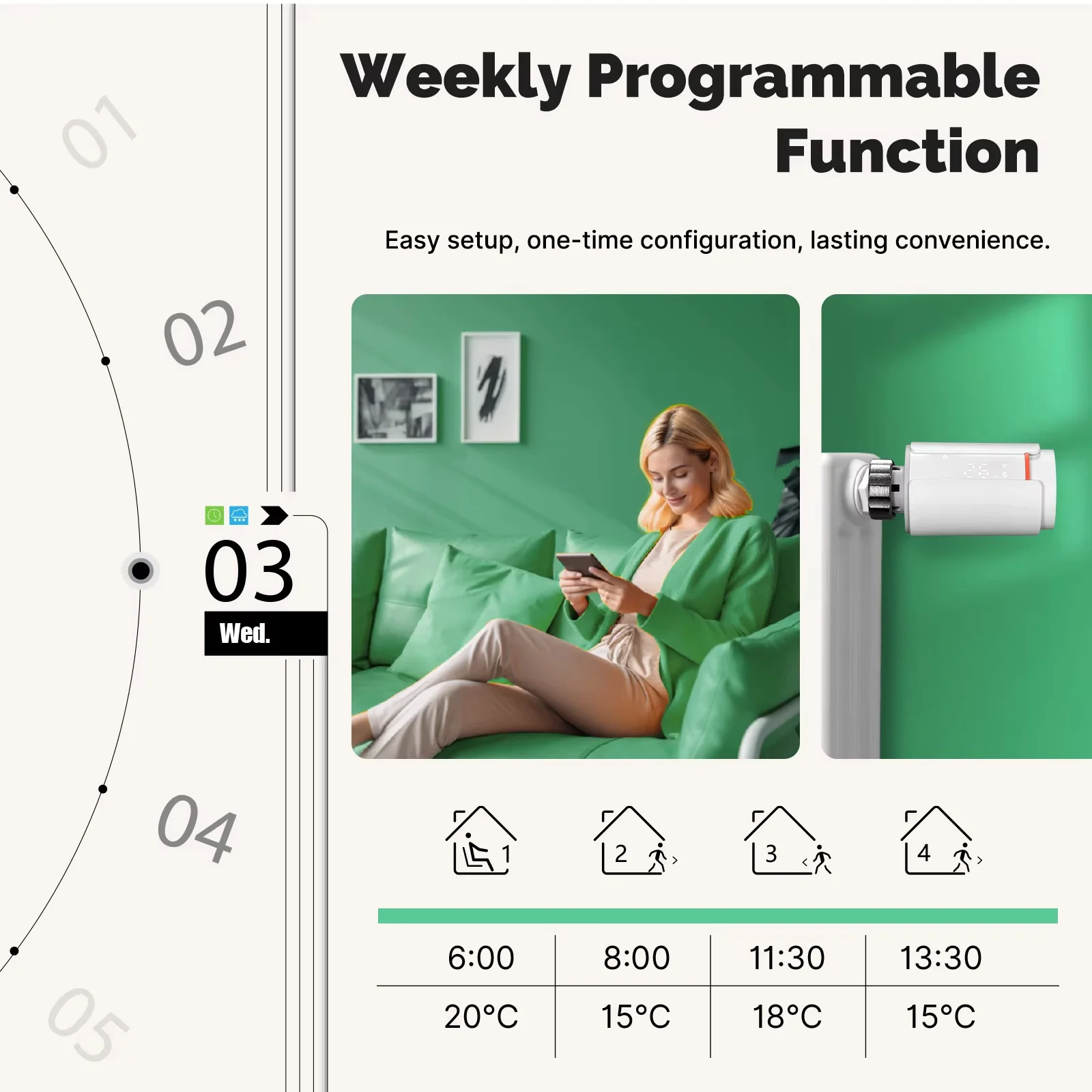 MOES Tuya ZigBee Thermostatic Radiator Valve Smart Life TRV Programmable Support Alexa Google Home Remote Temperature Controller